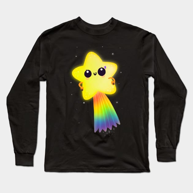 Shooting star Long Sleeve T-Shirt by Mjdaluz